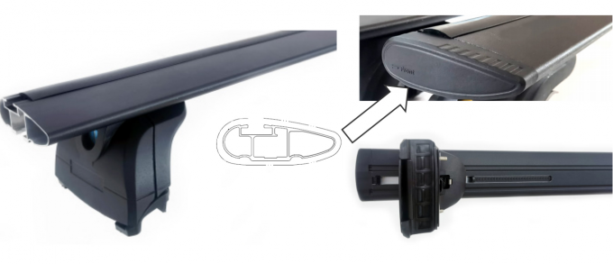 8195+B6 Aluminum Car Roof Cross Bars Universal Accessories to Flush ...